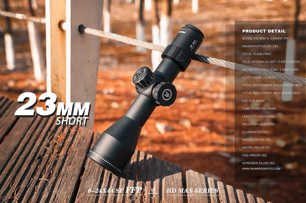 SwampDeer Long Range Riflescope HD MAX 6-24X50 SFIR FFP