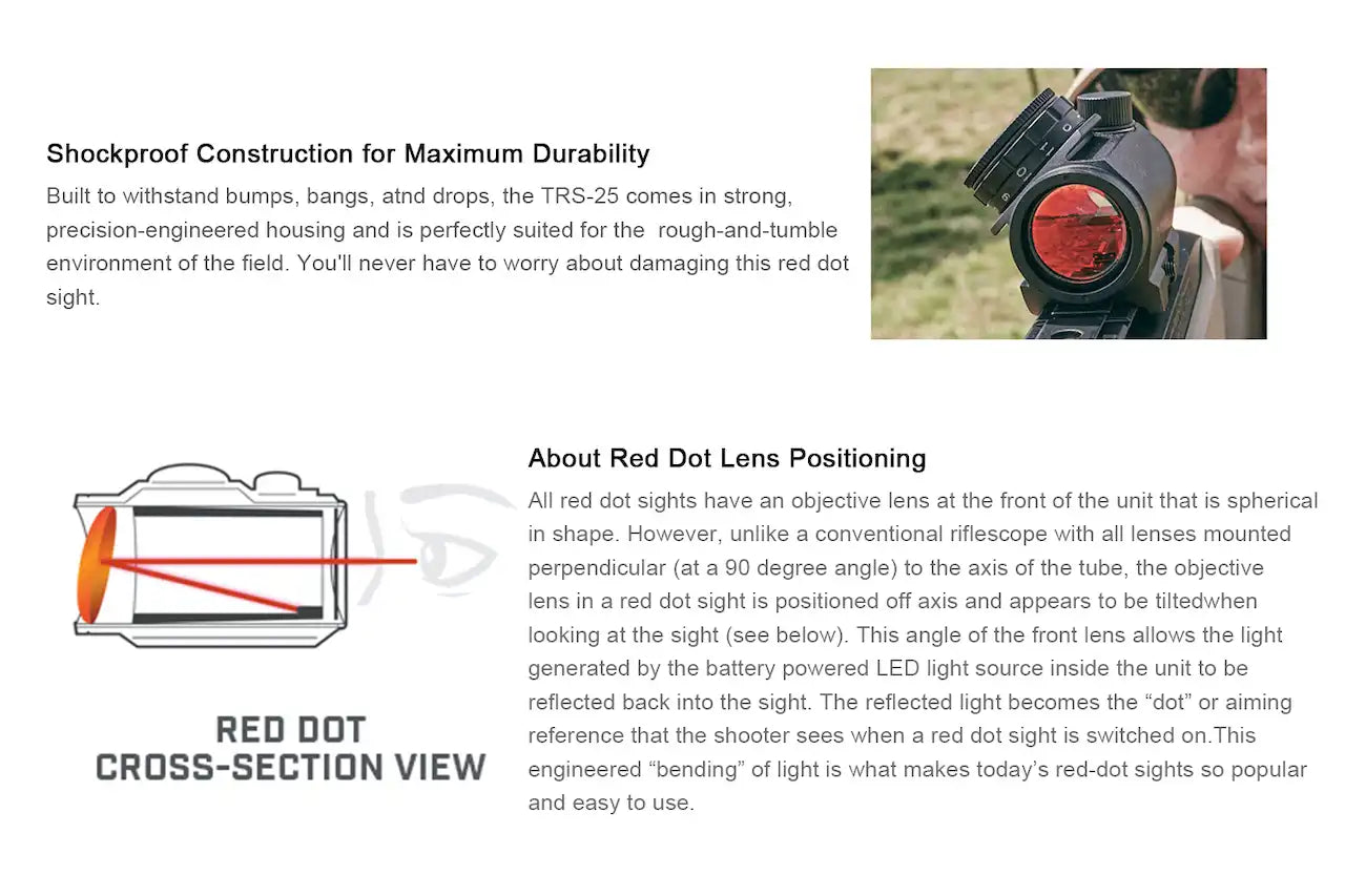 SwampDeer® RIfle Red Dot Reflex Sight Micro H-2 con montura estándar - 2 MOA