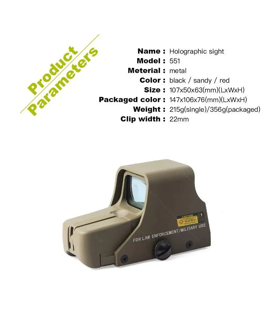 551 Metal Holographic Bright Green & Red Dot Sight - ArrowOptic