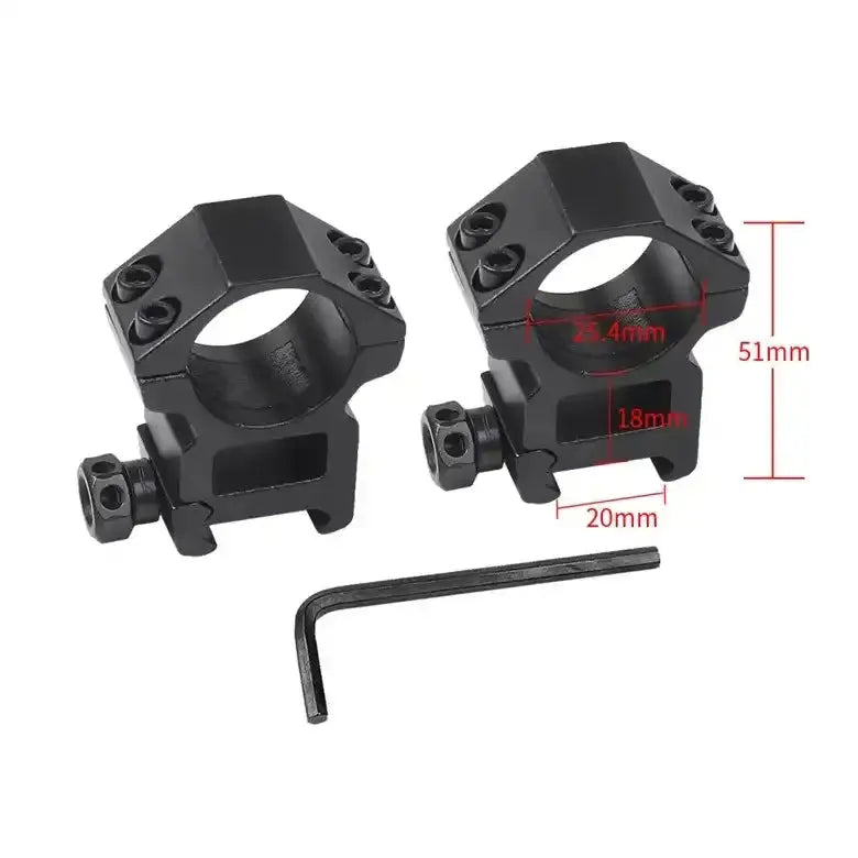 Aluminium Alloy Rifle Scope Rings Pair Picatinny Mount - ArrowOptic