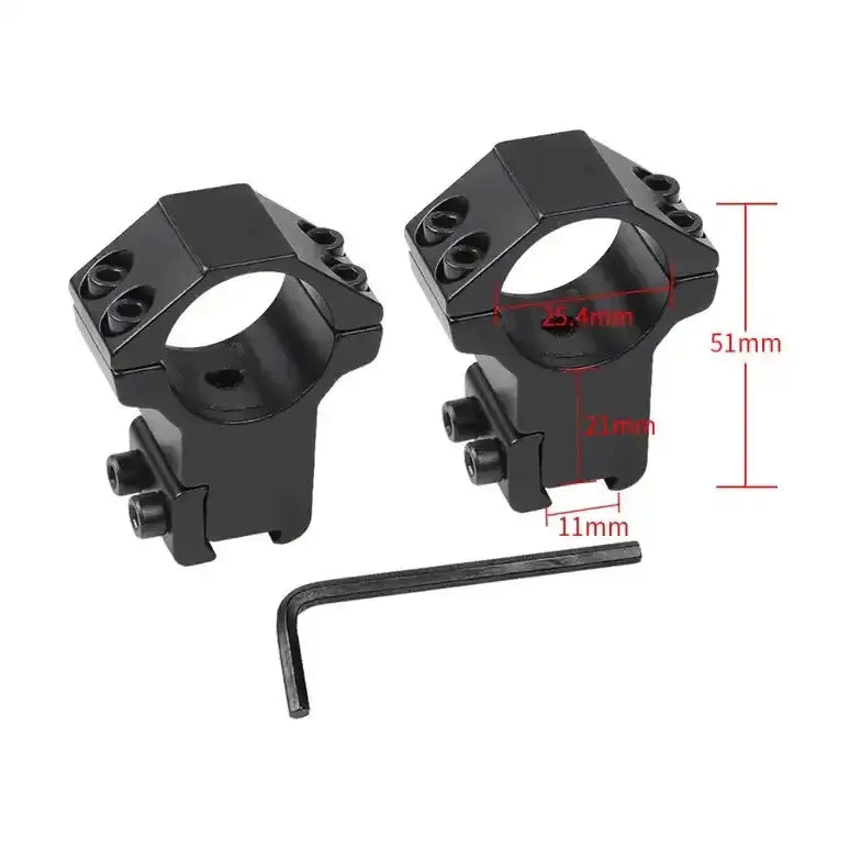 Aluminium Alloy Rifle Scope Rings Pair Picatinny Mount - ArrowOptic